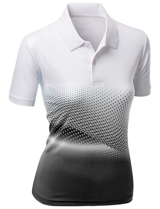 Xpril Coolmax Fabric Sporty Design Printed Golf Polo Shirts