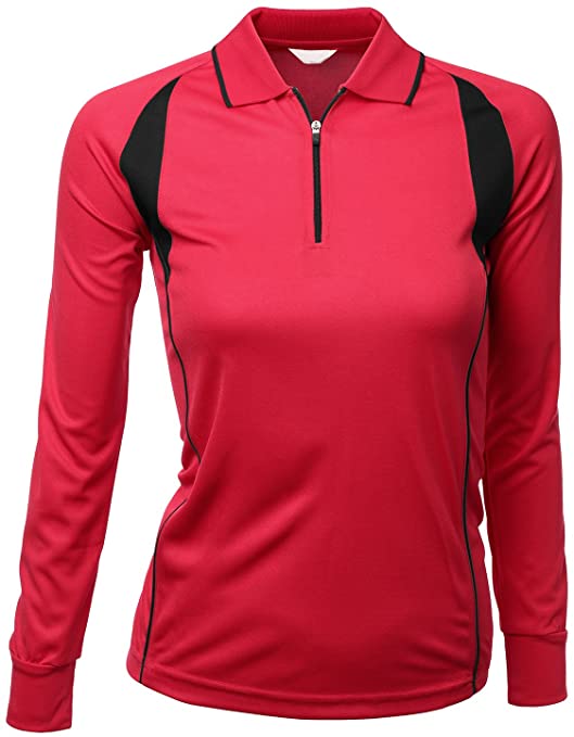 Xpril Womens Coolon Fabric Sporty Luxurious Golf Polo Shirts