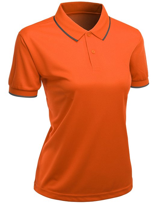 Xpril Womens Functional Coolmax Collar Short Sleeve Golf Shirts
