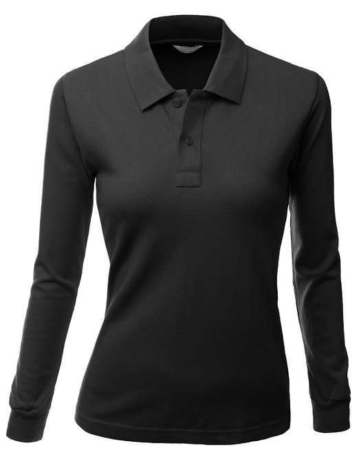 Xpril Womens Luxurious PK Long Sleeve Polo Shirts
