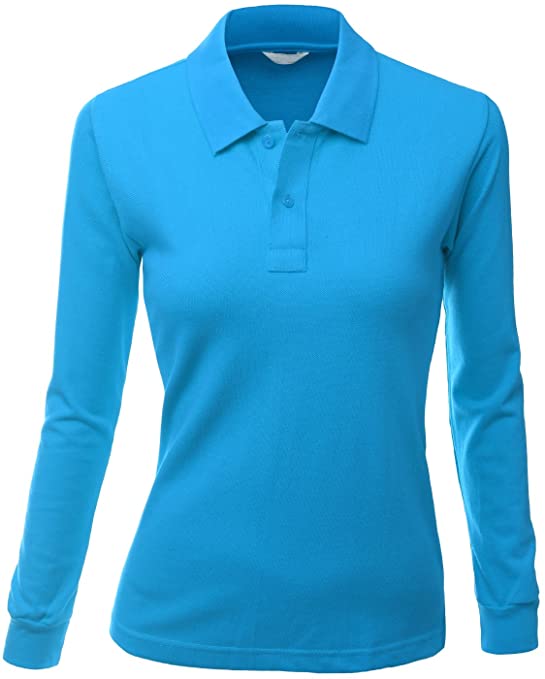 Xpril Womens Luxurious Solid PK Golf Polo Shirts