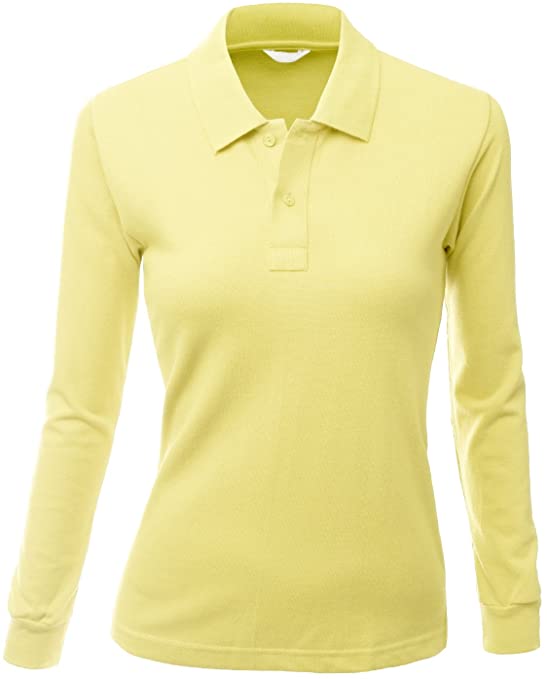 Xpril Womens Luxurious Solid PK Golf Polo Shirts