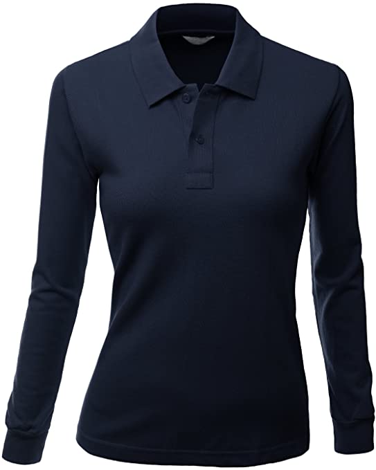 Xpril Womens Luxurious Solid PK Golf Polo Shirts