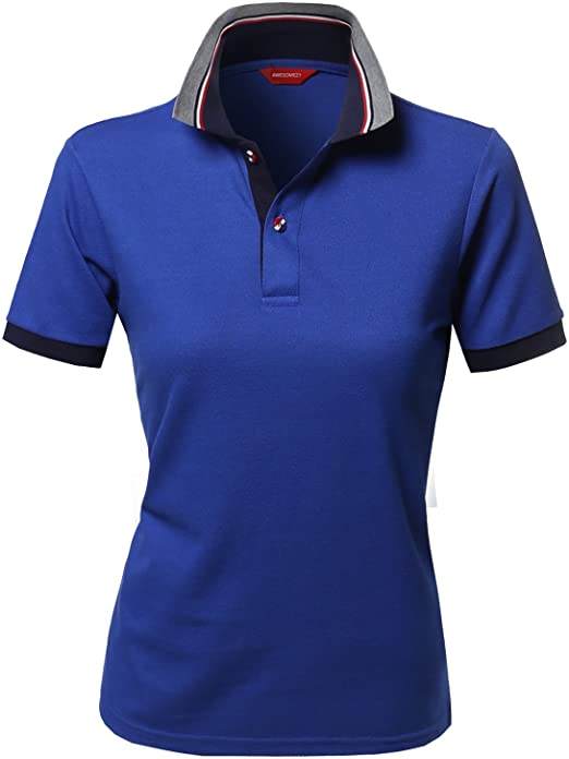 Womens Xpril Solid Cool Dri-Fit Active Leisure Golf Polo Shirts