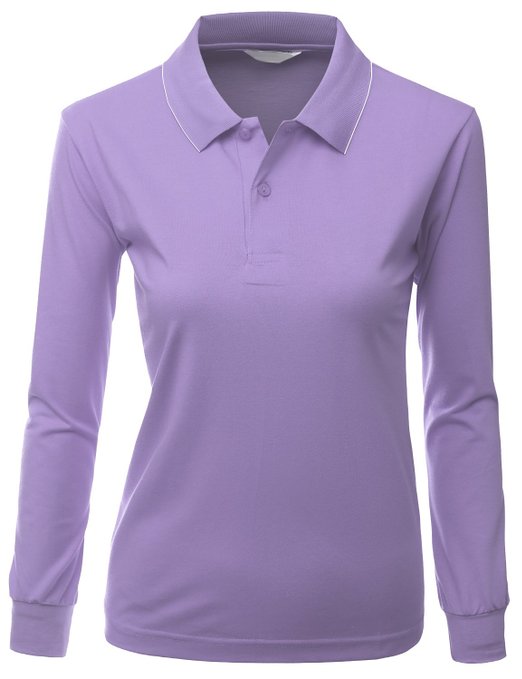 Womens Xpril Sporty PK Long Sleeve Golf Polo Shirts