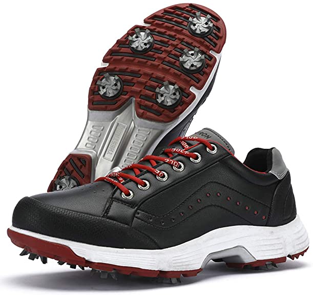 Thestron Mens 2021 Professional Spike Golf Shoes