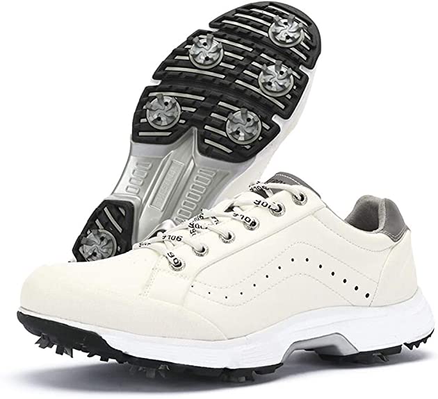 Thestron Mens 2021 Professional Spike Golf Shoes