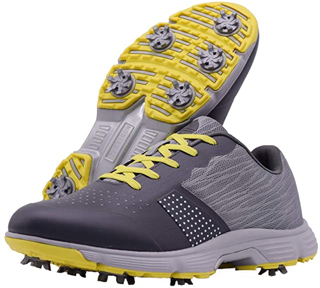 Thestron Mens Professional Waterproof Spikes Golf Shoes