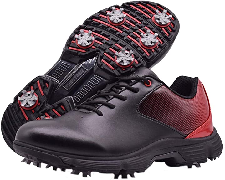 Thestron Mens Professional Waterproof Spikes Golf Shoes