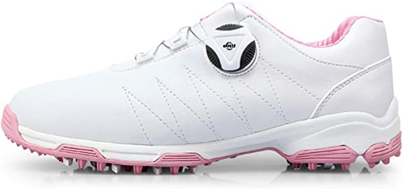 BHB Womens Anti Skid Waterproof Spiked Golf Shoes