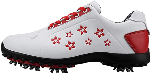 Womens BHB Floral Waterproof Spiked Golf Shoes