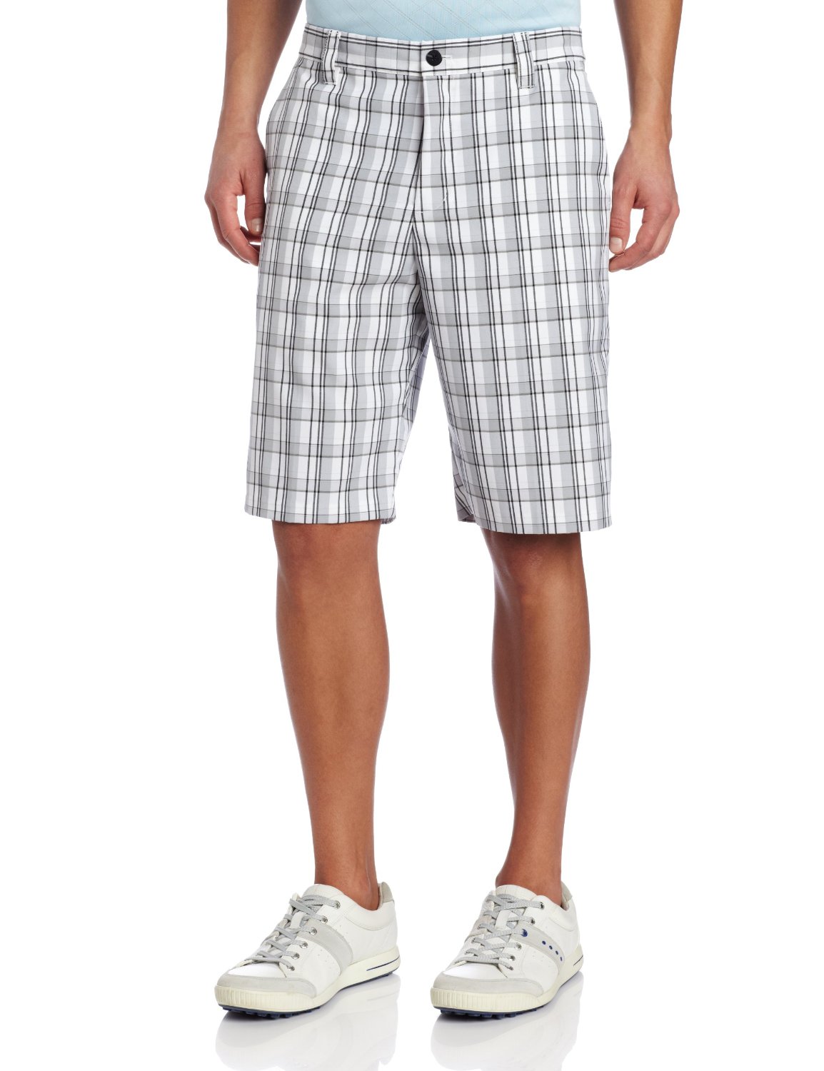 Mens Adidas Climalite Bold Plaid Golf Shorts