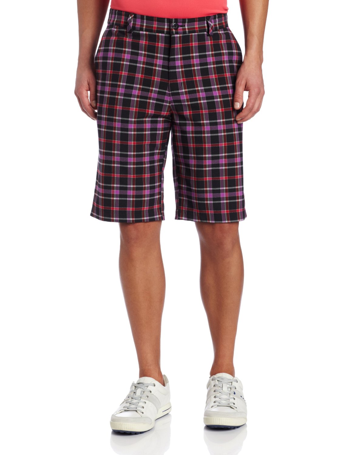 Mens Adidas Climalite Fashion Plaid Golf Shorts