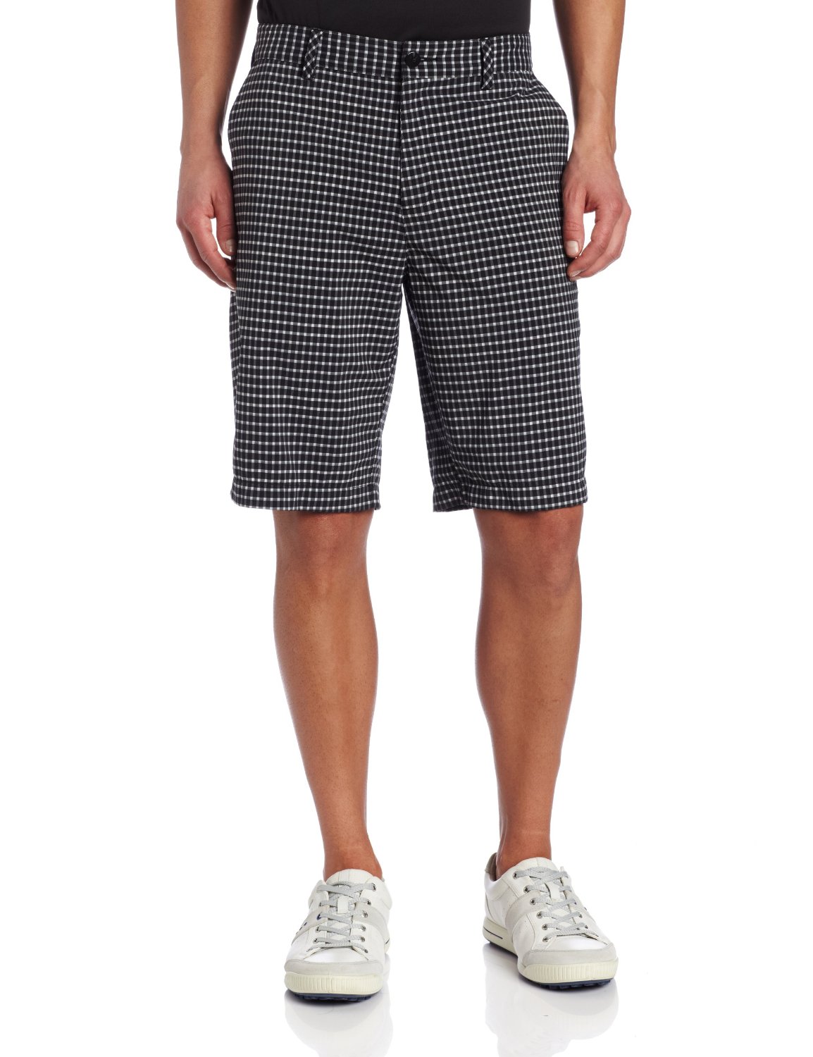 Mens Adidas Climalite Neutral Plaid Golf Shorts