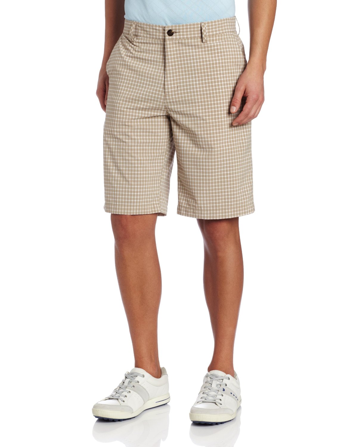 Adidas Climalite Neutral Plaid Golf Shorts