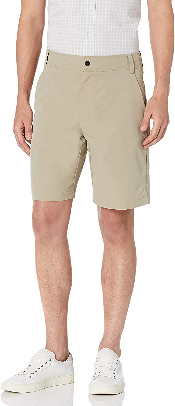 Mens Amazon Essentials Regular Fit Hybrid Tech Golf Shorts