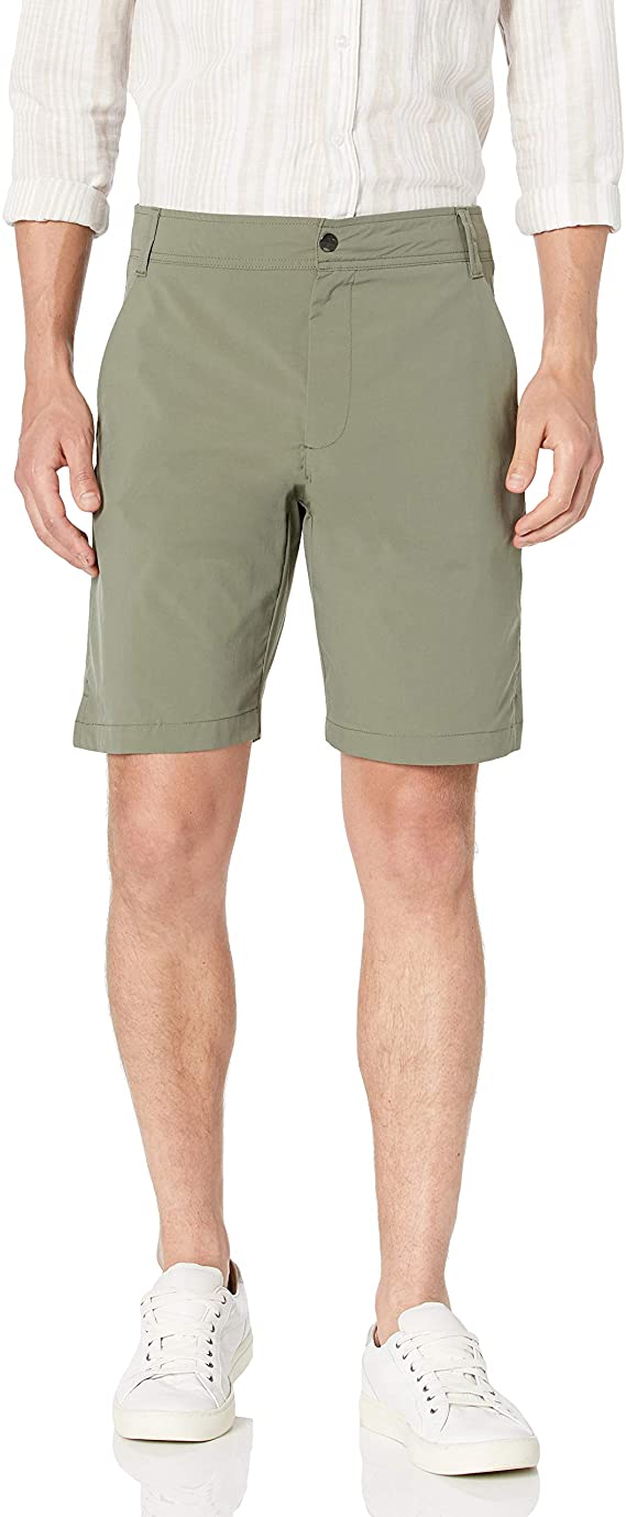 Amazon Essentials Mens Regular Fit Hybrid Tech Golf Shorts
