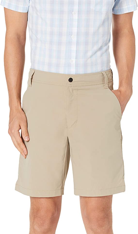 Amazon Essentials Mens Slim Fit Hybrid Tech Golf Shorts