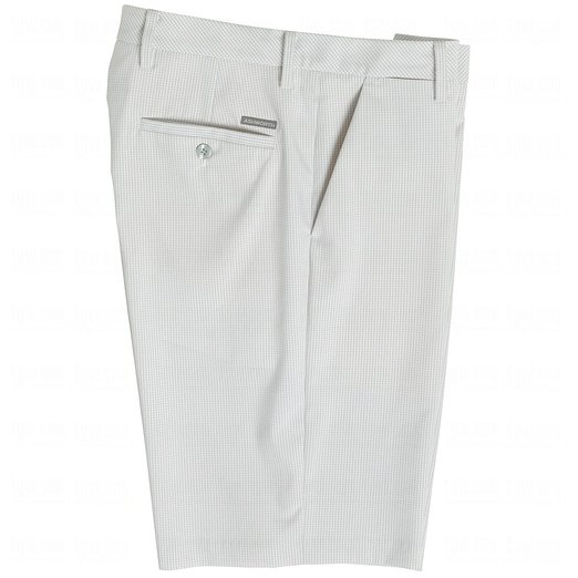 Mens Mini-Check Stretch Flat Front Golf Shorts