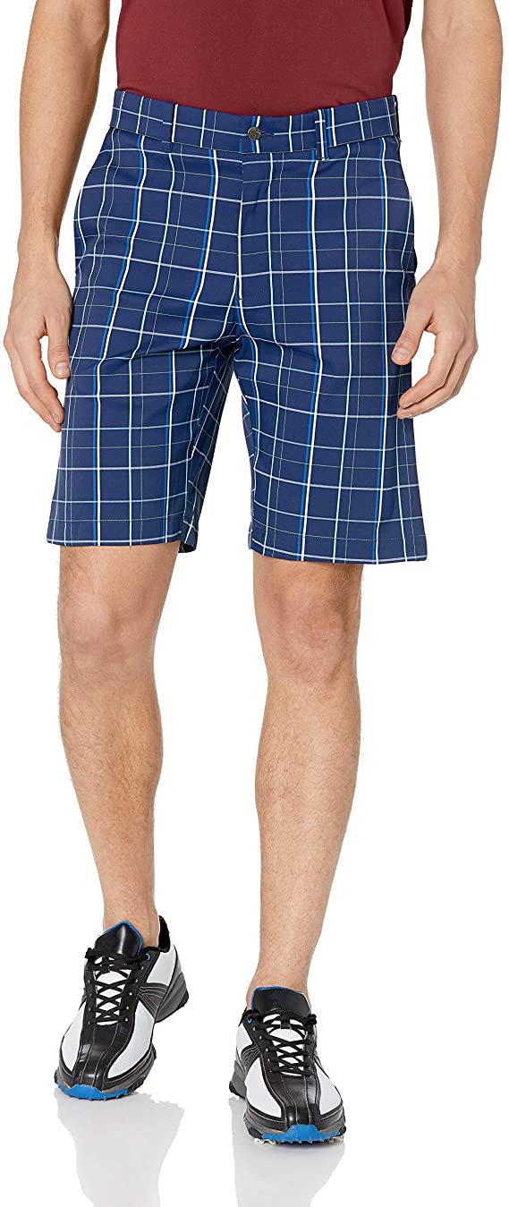 Mens Callaway Flat Front Fashion Plaid Golf Shorts