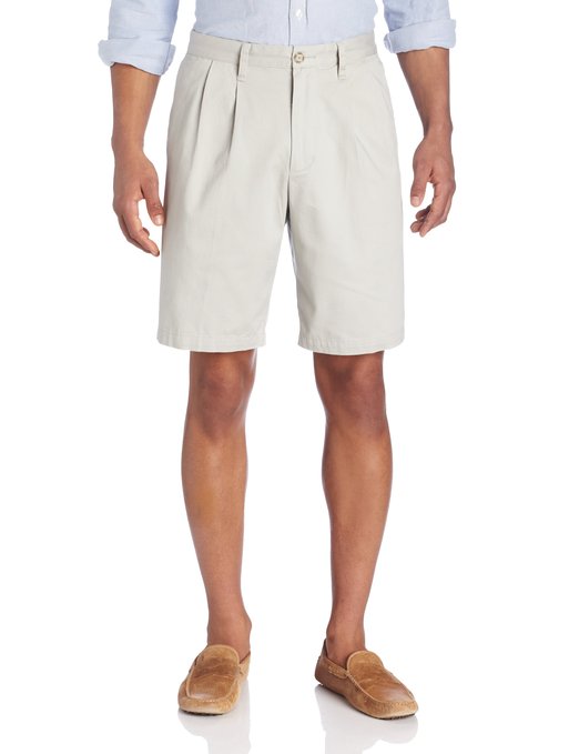 Dockers Mens D3 Pleated Soft Khaki Shorts