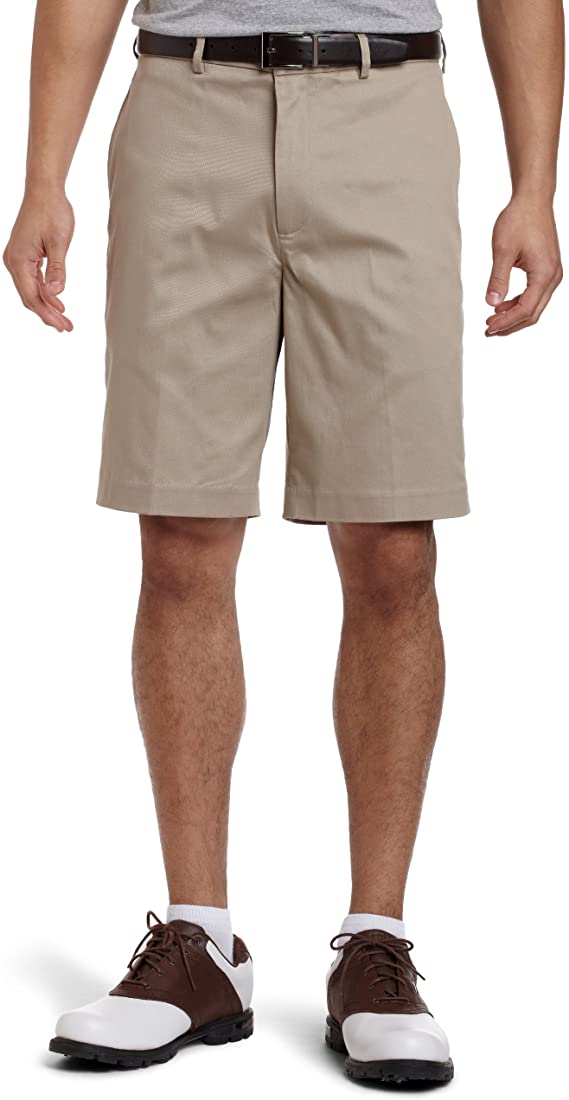 Mens Greg Norman Performance Cotton Flat Front Golf Shorts