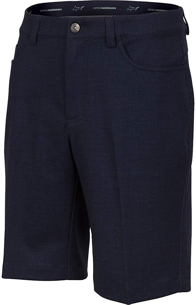 Greg Norman Mens Ultra Printed 5 Pocket Knit Golf Shorts