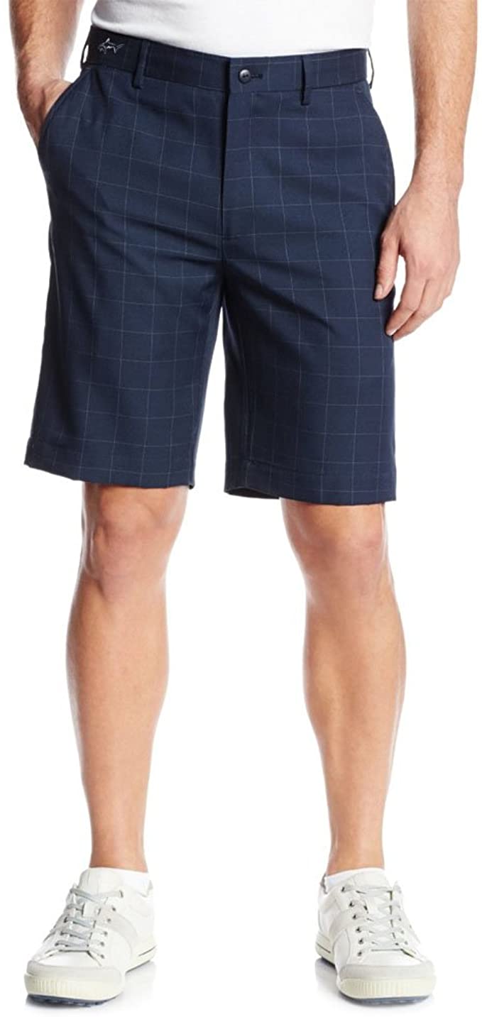 Greg Norman Mens Windowpane Golf Shorts