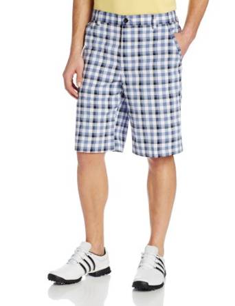 Mens Izod Flat Front Classic Plaid Golf Shorts