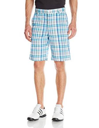 Mens Izod Flat Front Straight Fit Honor Plaid Golf Shorts