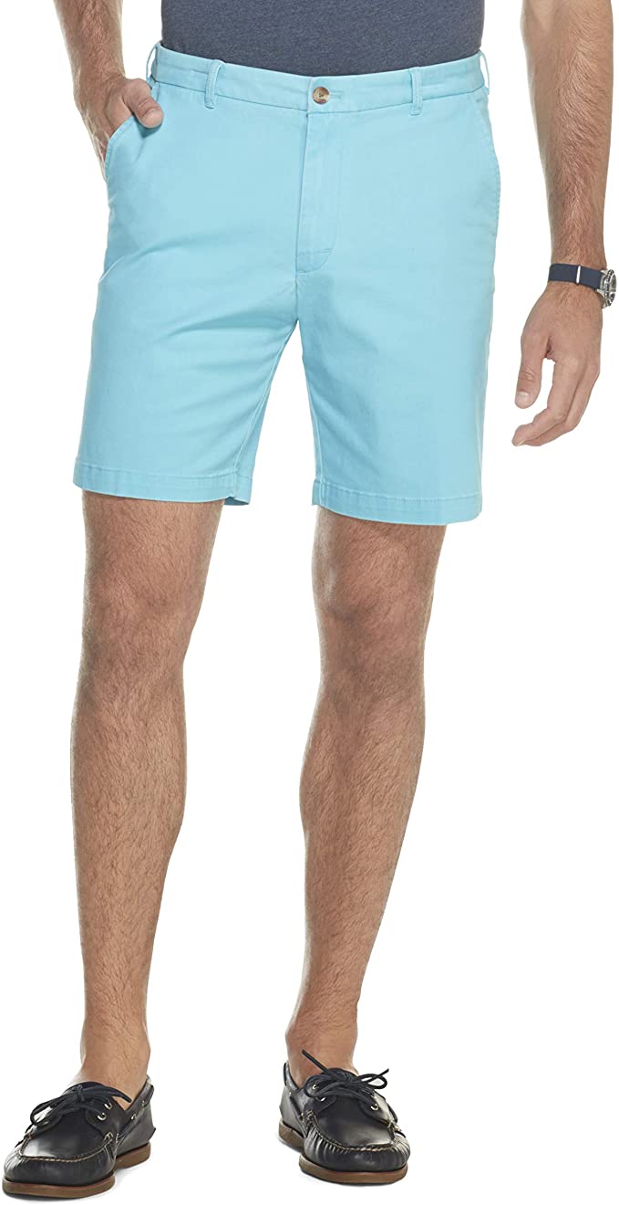 Izod Mens Saltwater Flat Front Chino Golf Shorts