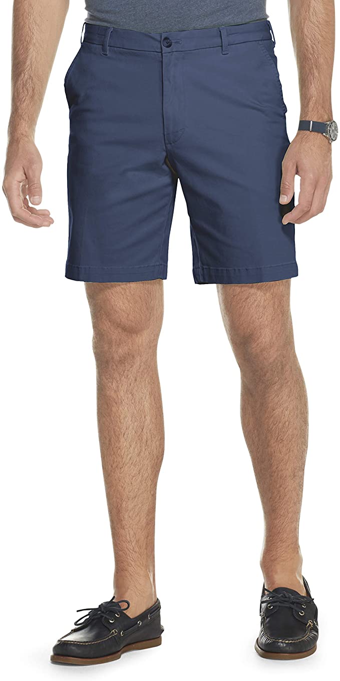 Izod Mens Saltwater Flat Front Chino Golf Shorts