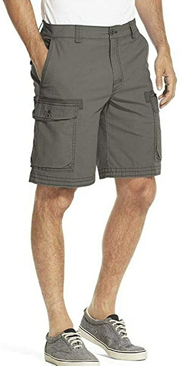 Mens Izod Saltwater Rip Stop Flat Front Cargo Golf Shorts