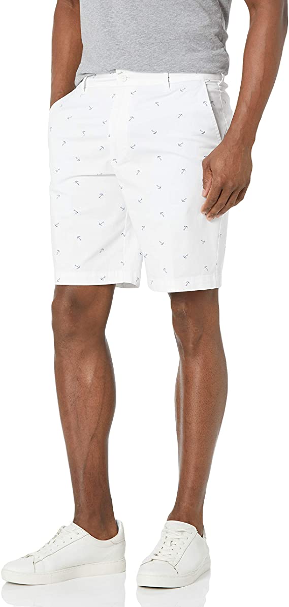 Izod Mens Saltwater Stretch Chino Printed Golf Shorts