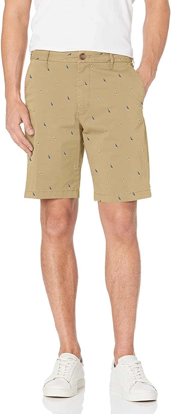 Izod Mens Saltwater Stretch Chino Printed Golf Shorts