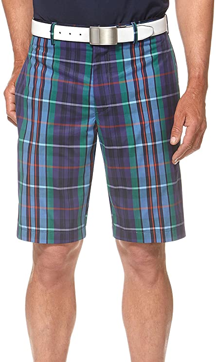 Mens Jack Nicklaus Performance Roadmap Plaid Golf Shorts