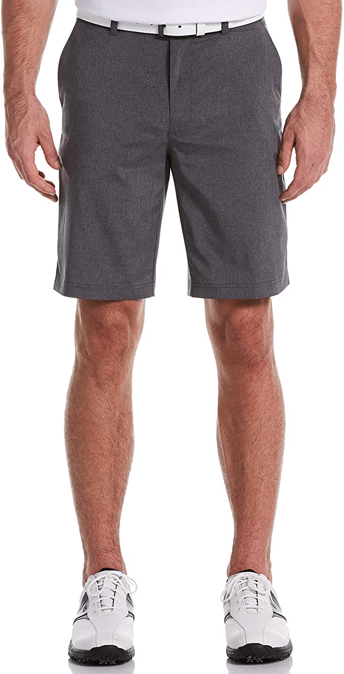 Mens Jack Nicklaus Standard Flat Front Yarn Dye Heather Golf Shorts