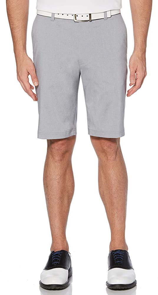 Jack Nicklaus Mens Standard Flat Front Yarn Dye Heather Golf Shorts