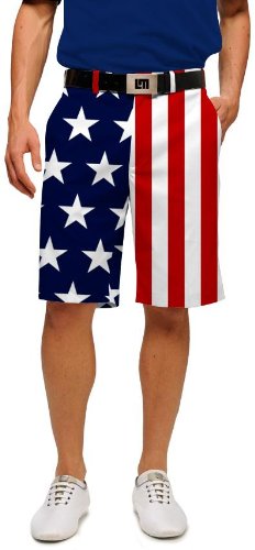 Mens Loudmouth Stars and Stripes Golf Shorts