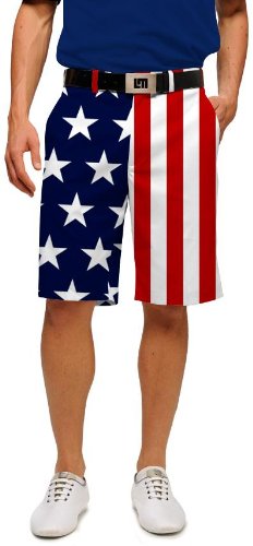 Mens Loudmouth Stars & Stripes Golf Shorts