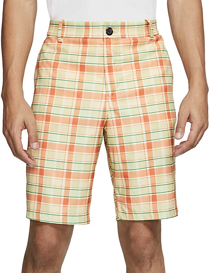 Mens Nike Dri-Fit Standard Fit Plaid Golf Shorts