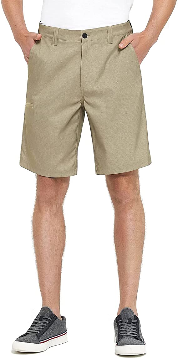 Puli Mens Casual Chino Stretch Golf Shorts