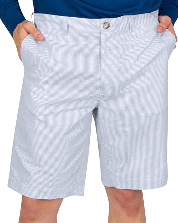 Three Sixty Six Mens Seersucker Golf Shorts