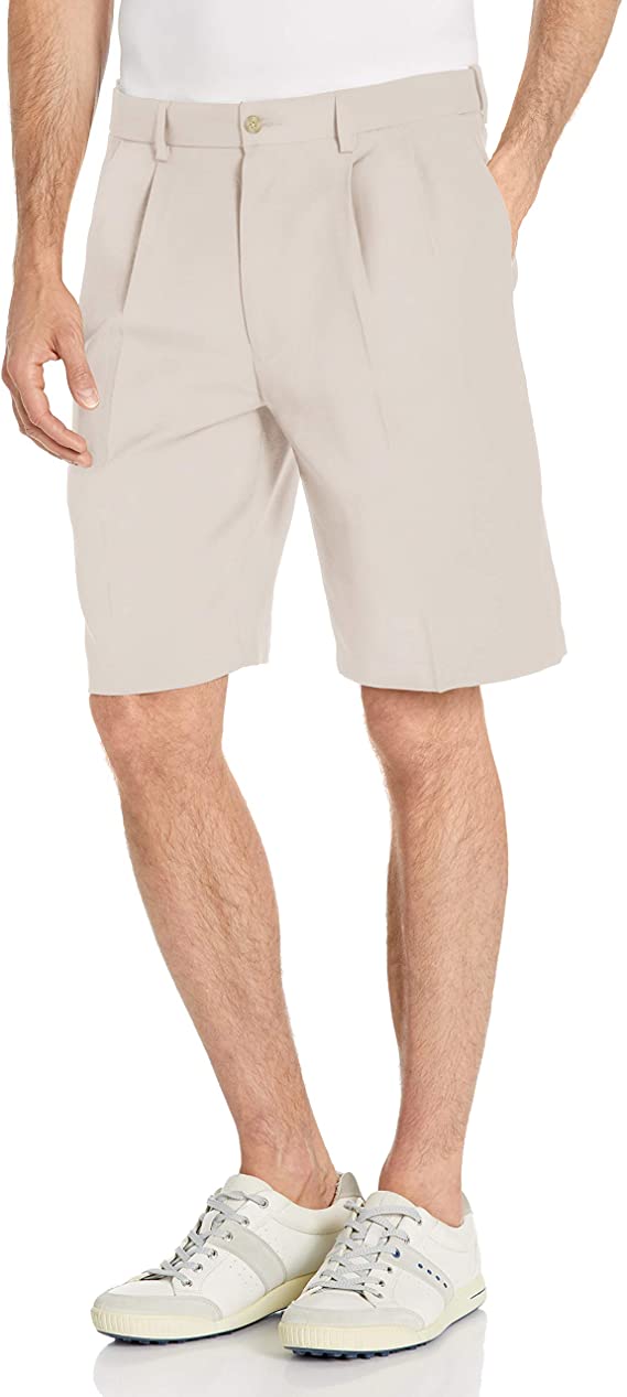 PGA Tour Mens Double Pleat Golf Shorts