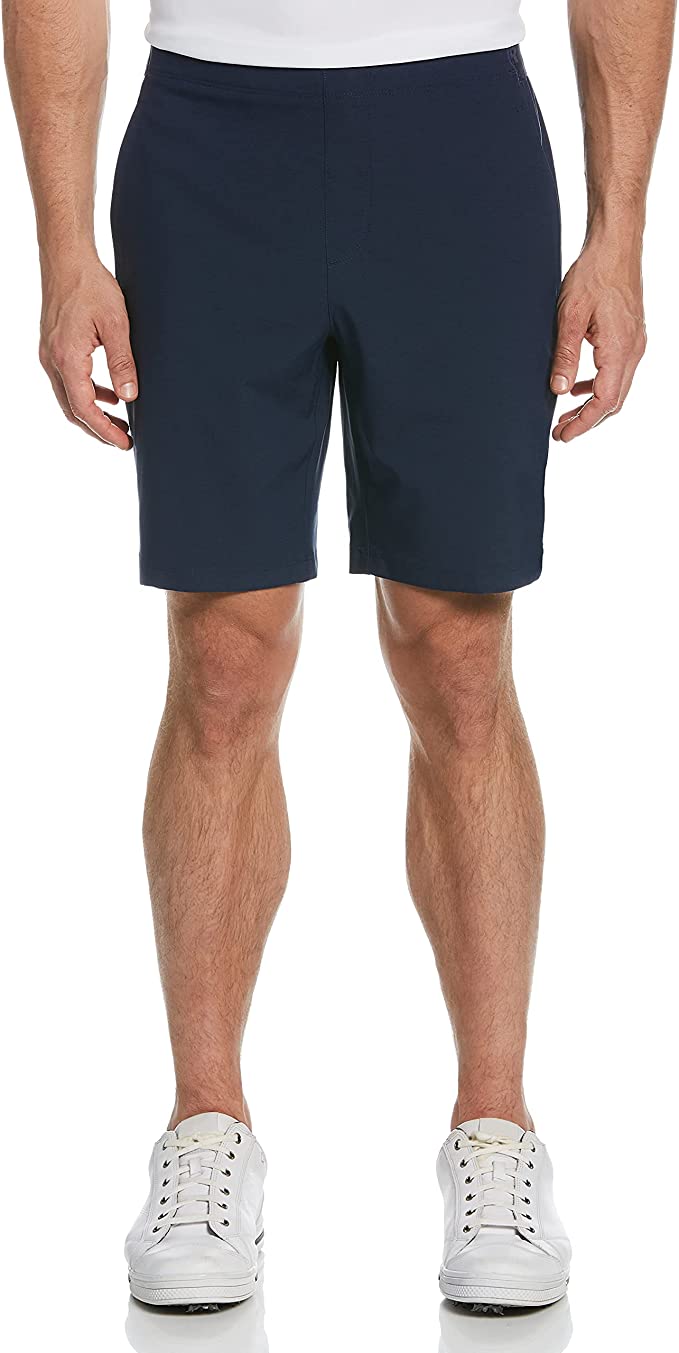 Mens PGA Tour Exposed Elastic Waistband Dobby Golf Shorts