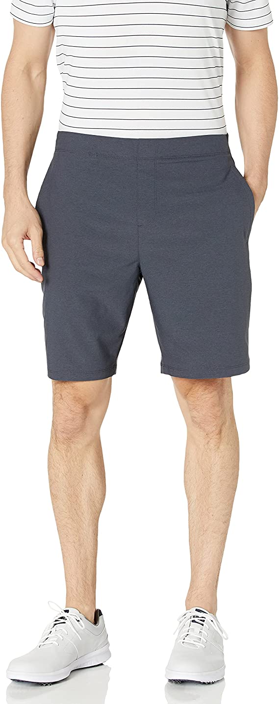 PGA Tour Mens Exposed Elastic Waistband Dobby Golf Shorts