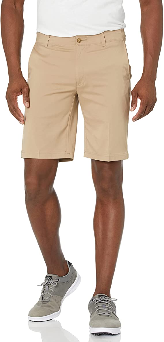 Mens PGA Tour Flat Front Active Waistband Golf Shorts