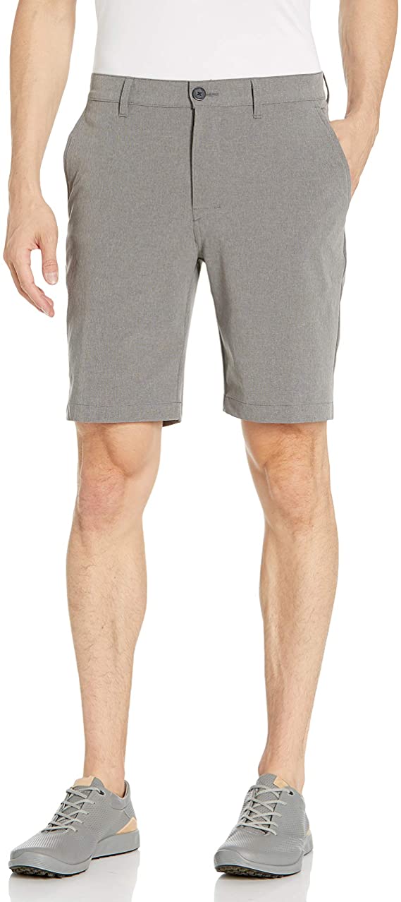 PGA Tour Mens Flat Front Crosshatch Texture Golf Shorts