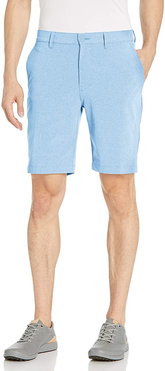 PGA Tour Mens Flat Front Crosshatch Texture Golf Shorts