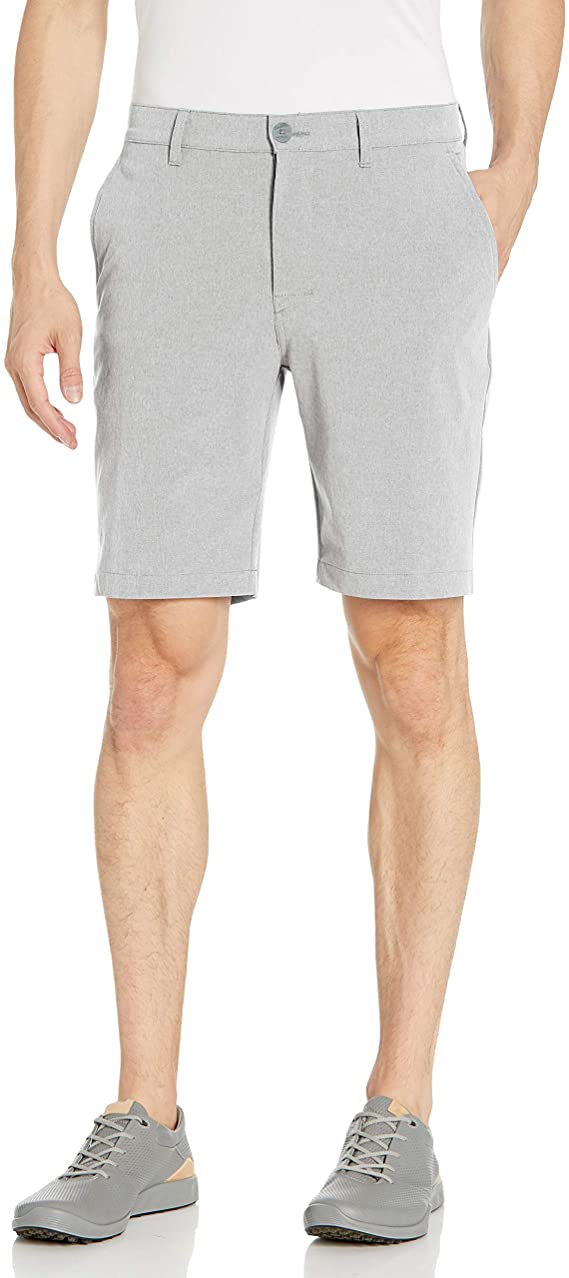 PGA Tour Mens Flat Front Crosshatch Texture Golf Shorts